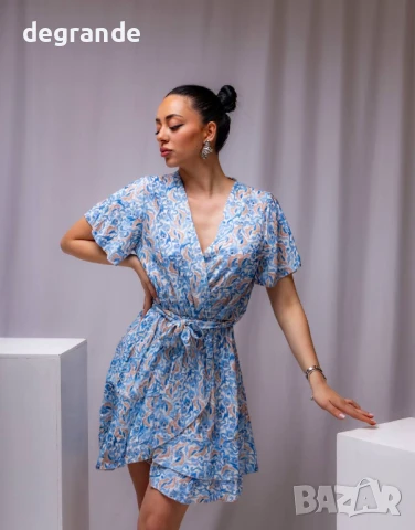 Синя ежедневна рокля , снимка 2 - Рокли - 50904859