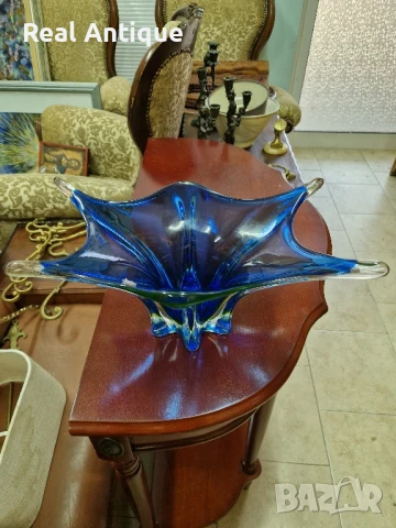 Превъзходна антикварна колекционерска кристална купа фруктиера Бохемия , снимка 2 - Други ценни предмети - 50888651