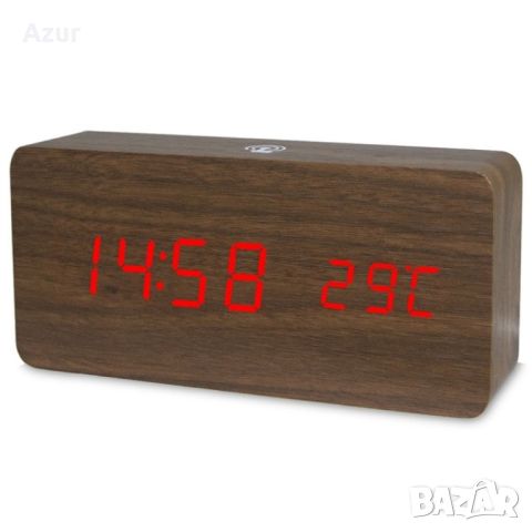 Модерен часовник с ЛЕД дисплей, календар, аларма, температура
