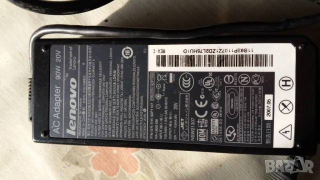 Зарядно за лаптоп Lenovo ThinkPad / IBM - 90W - 20V - 4.5A, снимка 4 - Лаптоп аксесоари - 51182648