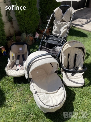 Детска количка 3 в 1 Peg Perego Book Plus Sportivo SL, Perla, снимка 18 - Детски колички - 51974145