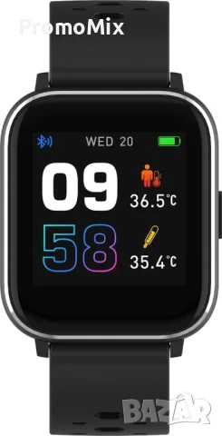 Смарт часовник Denver SW-165 black Smart спортна гривна температура кислород в кръвта Bluetooth , снимка 2 - Смарт гривни - 50986270