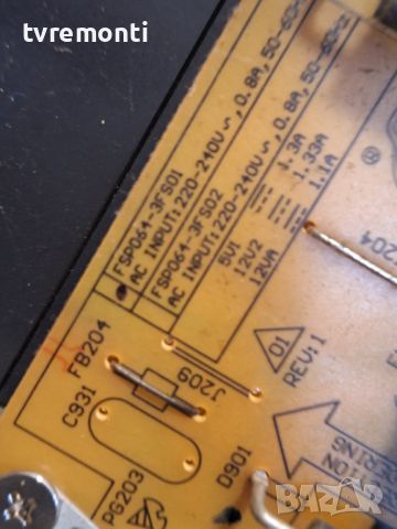 POWER BOARD FSP064-3FS01 for TOSHIBA 32E2533D for 32inc DISPLAY U320DH01, снимка 3 - Части и Платки - 46455935
