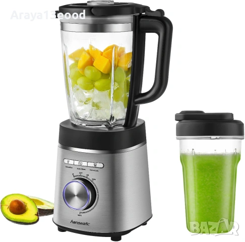 Блендер Hanseatic HBL14001175SD с три контейнера, 1400 W, 1.75 л, снимка 6 - Блендери - 53903301