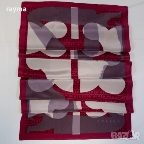 Celine копринен шал принт, снимка 2 - Шалове - 54218748