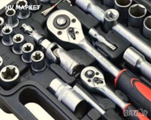 Професионален комплект гедоре 108 Части KRAFTROYAL 2060N, снимка 3 - Куфари с инструменти - 53843012