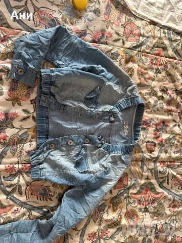 Късо дънково яке 38р, снимка 4 - Якета - 53108840