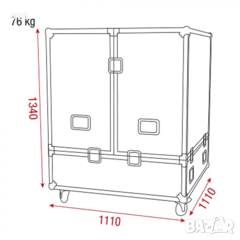 Кейс Showgear Case for 100 cm Mirror Ball, снимка 4 - Други - 48874838