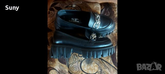 Оригинални обувки - лоуфъри от естествена кожа 39 номер, снимка 2 - Дамски ежедневни обувки - 46083427