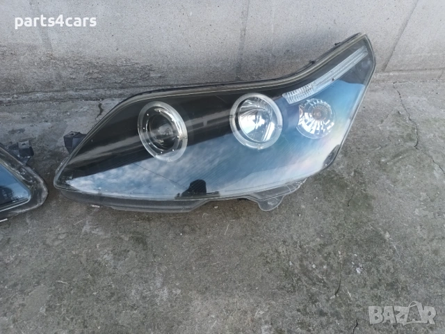 ляв и десен тунинг фар с ангелски очи и лупи за ситроен ц4 CITROEN C4, снимка 3 - Части - 53050378