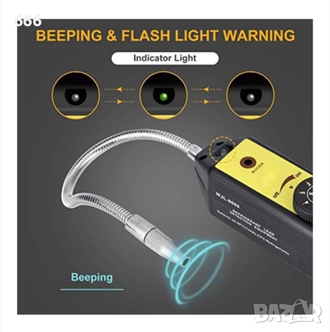 Детектор за течове на фреон, със светлинен индикатор, за халогенни газове, преносим, снимка 5 - Друга електроника - 51896056