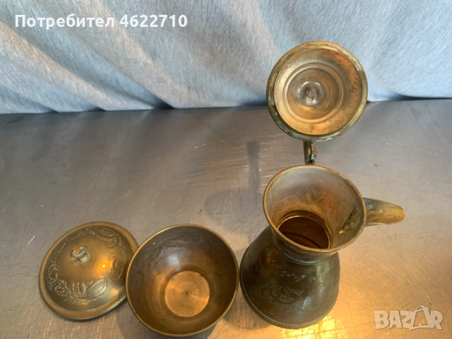 старо  джезве и захарница, снимка 5 - Антикварни и старинни предмети - 53406201