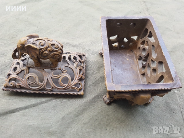 Дърворезбована кутия с капак слон, снимка 2 - Декорация за дома - 53917066