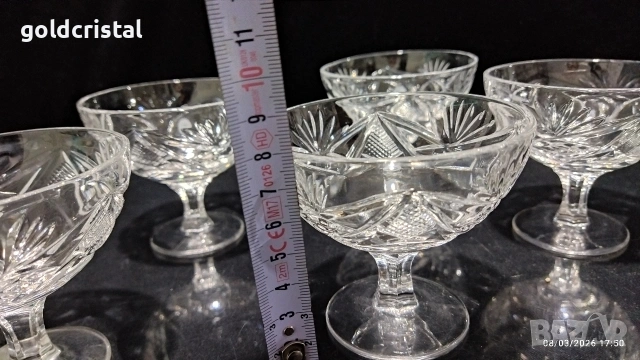 кристални чаши за сладолед мелба, снимка 4 - Антикварни и старинни предмети - 53929894