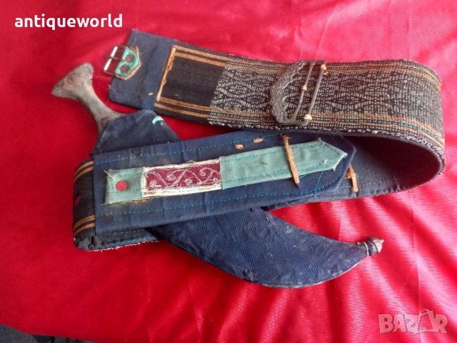 Голям Стар Ханджар, Джамбия Сърмен Колан , Сребро, снимка 7 - Антикварни и старинни предмети - 53481681