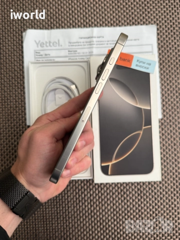 36М ГАРАНЦИЯ❗️100% Бат.❗️iPhone 16 Pro MAX❗️ Лизинг от 76лв/м Natural Titanium 256GB❗️, снимка 7 - Apple iPhone - 52376133
