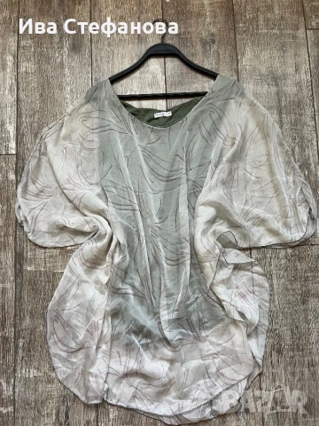 Нова ефирна елегантна универсален размер one size блуза туника блузон тюл 