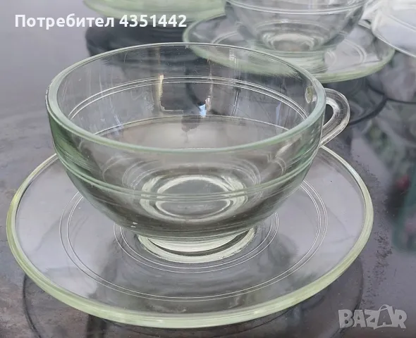 Чаши с чинийки, йенско стъкло