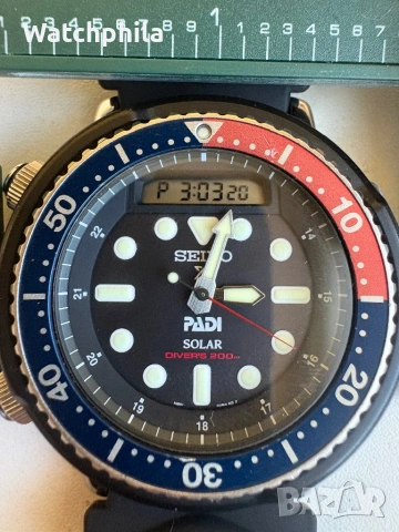 Seiko Prospex Padi Solar diver 200 special edition. Перфектно състояние, снимка 7 - Мъжки - 54097840