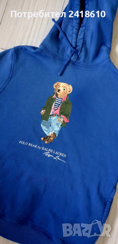 POLO Ralph Lauren Bear Hoodie Mens Size S/  M ОРИГИНАЛ! Мъжки Суичър!