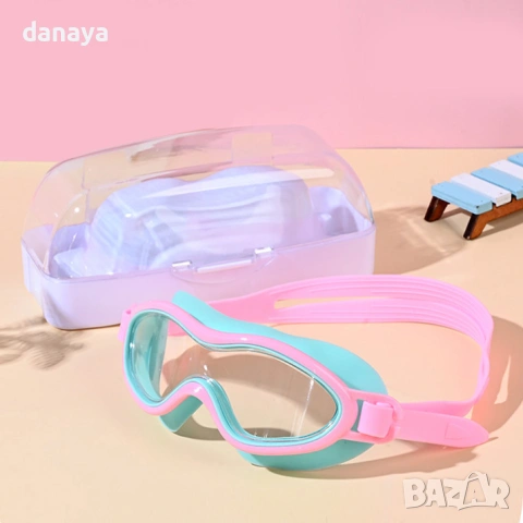 6563 Силиконови очила за плуване с тапи за уши в кутия, снимка 9 - Водни спортове - 54130237