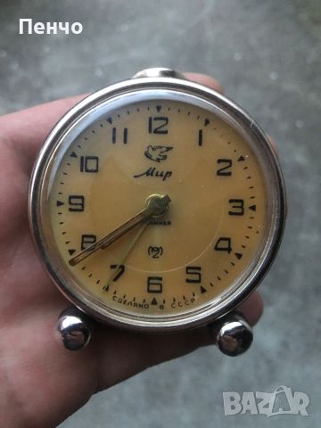 стар часовник - будилник "МИР" - СССР, снимка 4 - Антикварни и старинни предмети - 45081023