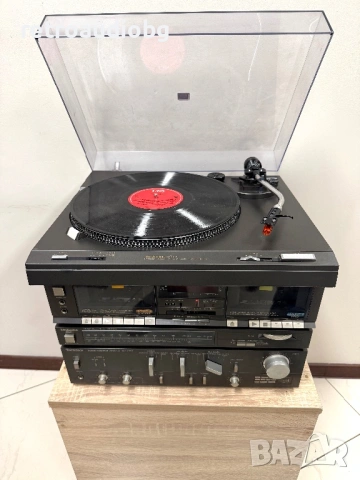 🔊Ретро аудио система - сет TECHNICS - усилвател, двукасетъчен дек, тунер и грамофон + опция колони, снимка 3 - Аудиосистеми - 53385963