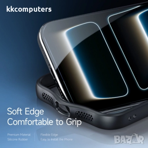 Силиконов твърд кейс Dux Ducis AIMO с Magsafe и Протектор За iPhone 17 Pro (6.3), Черен, снимка 8 - Калъфи, кейсове - 52490405