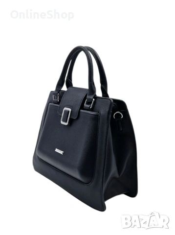 Дамска стилна чанта с метален акцент, снимка 5 - Чанти - 53217308