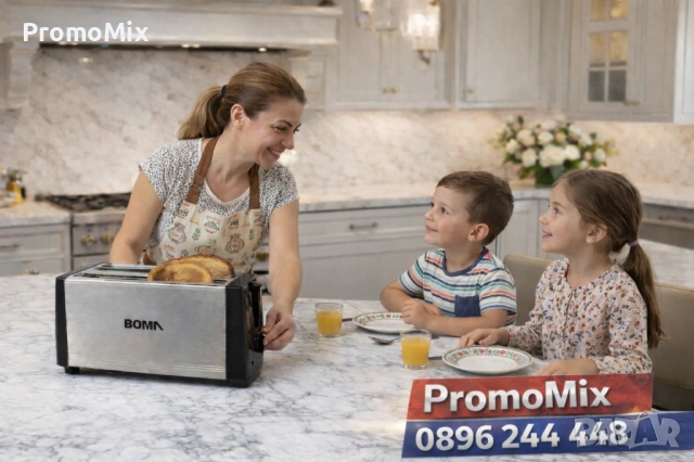 Тостер Boma BM 018S 1200W 4 броя филийки