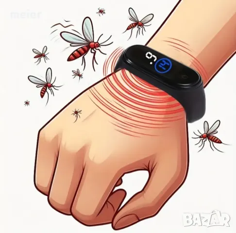 Електронна гривна против комари, снимка 2 - Друга електроника - 49992367