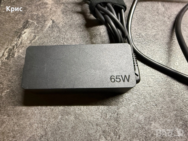 Зарядно устройство за лаптоп Lenovo 65W type C, снимка 2 - Лаптоп аксесоари - 53597259