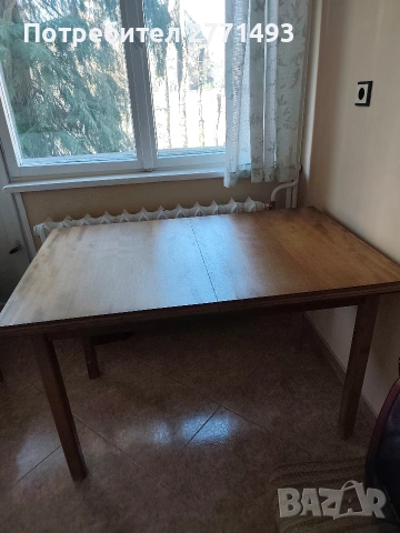 Фурнирована маса за трапезария, снимка 3 - Маси - 53841308