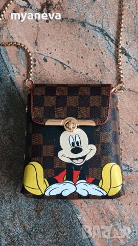 Елегантна чанта за рамо с принт Мики Маус , Disney . , снимка 6 - Чанти - 54240023