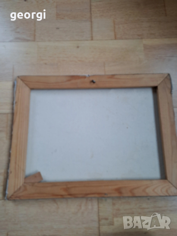 стара авторска картина зимен пейзаж маслени бои върху платно М1, снимка 7 - Картини - 54013591