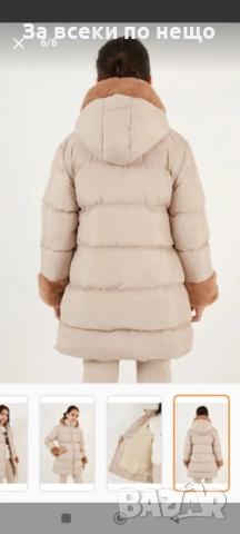 Зимно яке за момиче на 5 години цвят беж, снимка 2 - Детски якета и елеци - 51809995