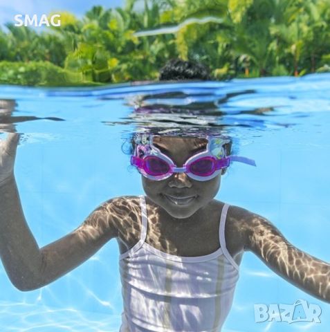 Детски силиконови очила за плуване розов дизайн Мини за 3+ години, снимка 4 - Водни спортове - 46288364