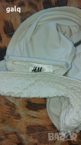  Бял бански комплект H&M 34A/B, снимка 1 - Бански костюми - 45841236