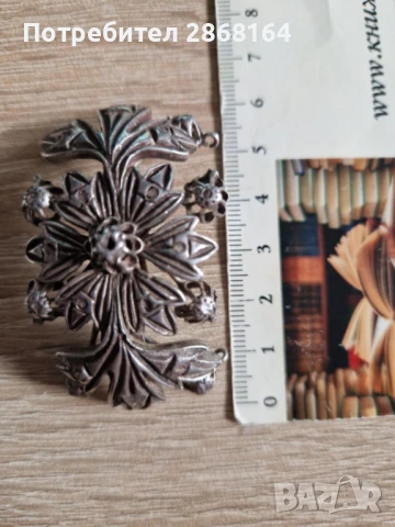 Много стара брошка с диаманти, снимка 4 - Антикварни и старинни предмети - 50930307