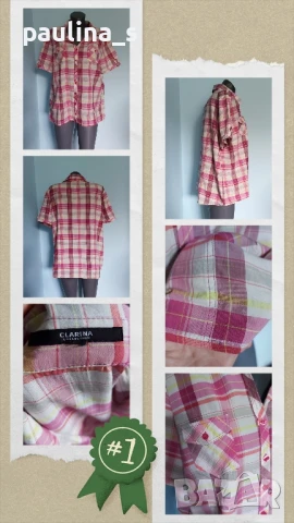 Пет различни броя / Памучна дамска риза / голям размер , снимка 2 - Ризи - 51218158