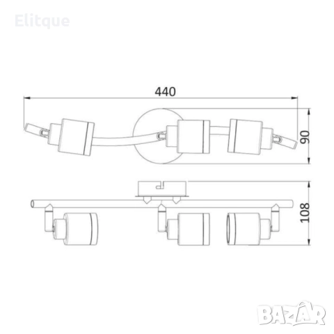 Спот 1-ца Акoma, 1*Gu10 4W(вкл), 230V, снимка 11 - Други - 52853731