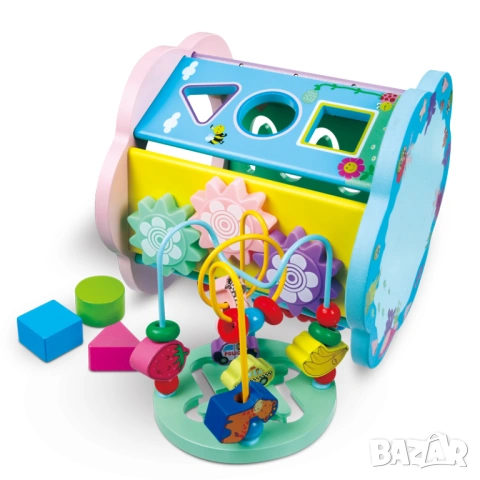 Монтесори образователен куб от масивно дърво, снимка 5 - Образователни игри - 53739368