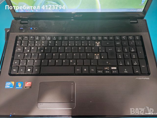 Лаптоп Acer Aspire 7741G; модел MS2309; 2010г., снимка 4 - Лаптопи за дома - 46562637