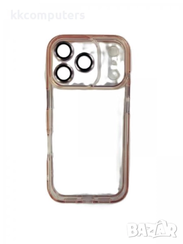 Калъф силикон Clear Camera Protect / Розов-прозрачен / за iPhone 16 6.1 Баркод : 3132425