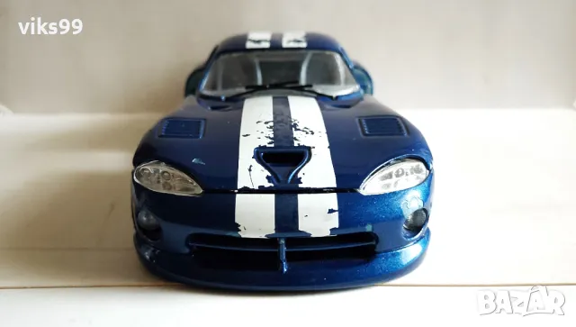 Bburago Dodge Viper GTS Coupe Made in Italy - Мащаб 1:24, снимка 8 - Колекции - 49438881