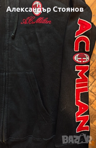 Оригинален лимитиран суичер на AC Milan – уникат от Италия, снимка 3 - Футбол - 52198869