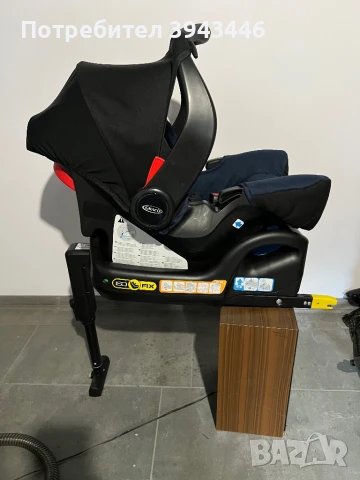 Столче за кола GRACO Snugsafe, Тъмносин с основа GRACO Snugfix, снимка 1