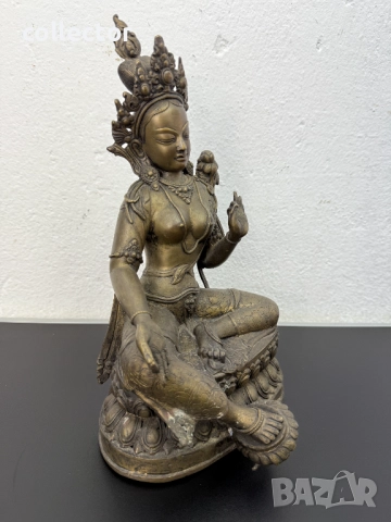 Голяма бронзова статуя / скулптура на Тара. №7505, снимка 4 - Антикварни и старинни предмети - 52084098