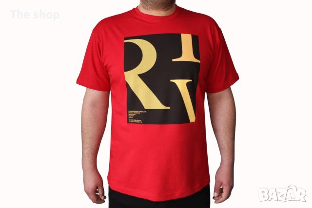Памучна тениска в червен цвят (003), снимка 1 - Тениски - 45492437