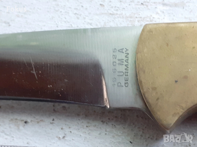 Нож Puma Solingen с оригинална кожена кания Пума Солинген, снимка 2 - Антикварни и старинни предмети - 53425005